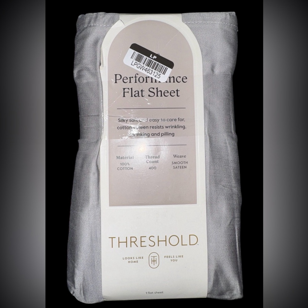 Threshold Silver Sateen Flat Sheet